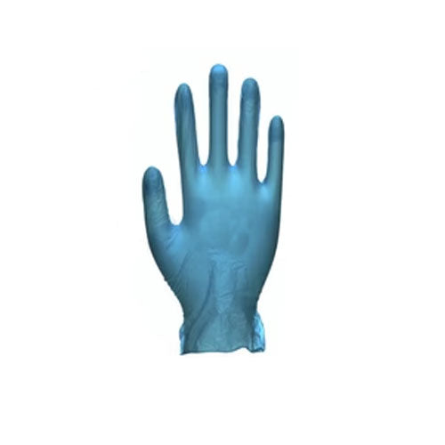 Powdered Blue Vinyl Gloves – 10x100