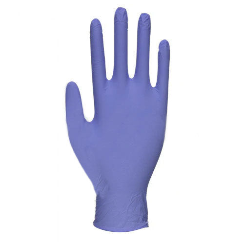 Disposable Biodegradable Nitrile Gloves - Beaded Cuff - Cases of 10 Boxes, 100 Gloves per Box