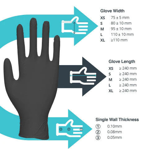 Black Nitrile Gloves