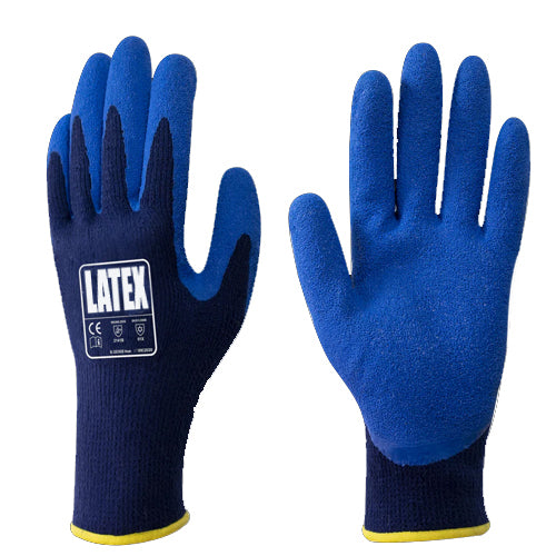 Latex Coated Fleece Lined Work Gloves - Thermal for Extreme Cold - Secure Fit Wet & Dry Grip - Sanitized® Actifresh - In Bags of 10Pairs