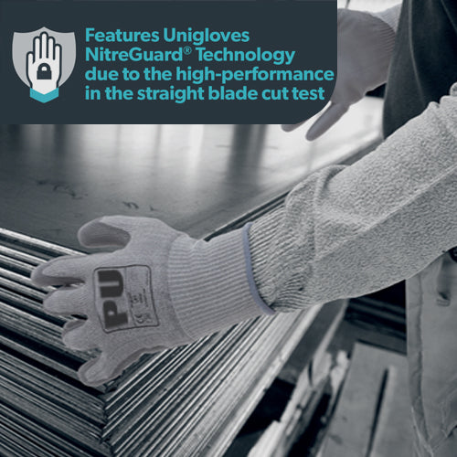 PU Palm Coated Safety Gloves - Level D Cut Protection - Equivalent Cut Level 5 - NitreGuard® Technology - In Bags of 10 Pairs