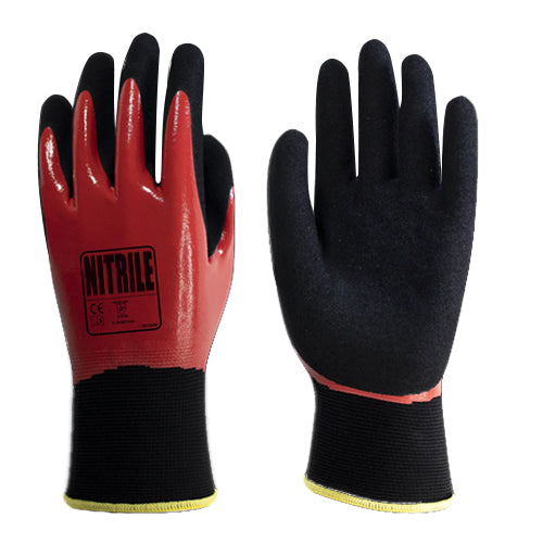 Sandy Nitrile Coated Seamless Gloves - Double Dipped - NitreGrip® Technology - In Bags of 10 Pairs