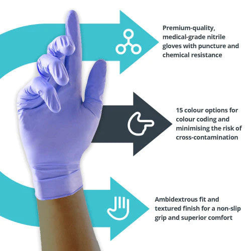 Sapphire Nitrile Gloves – 10x100