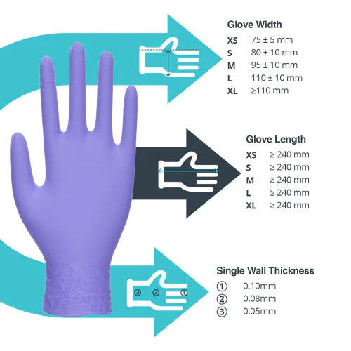 Sapphire Nitrile Gloves – 10x100