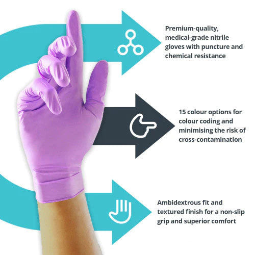 Violet Nitrile Gloves – 10x100