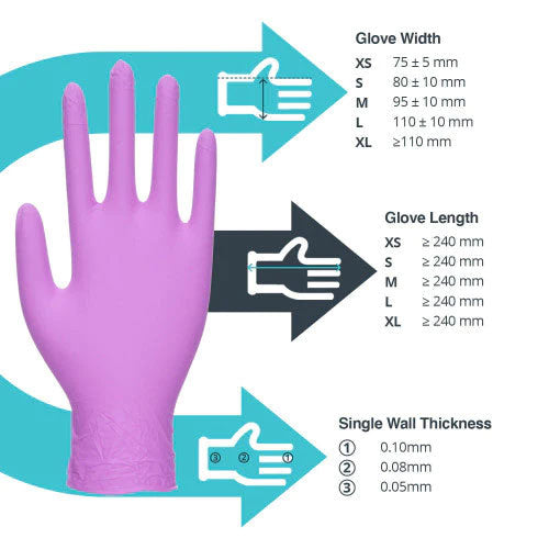 Violet Nitrile Gloves – 10x100