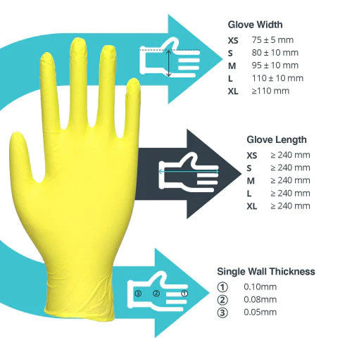 Yellow Nitrile Gloves – 10x100