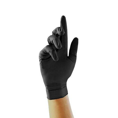 Latex Black Tattoo Gloves - Cases of 10 Boxes, 100 Gloves per Box