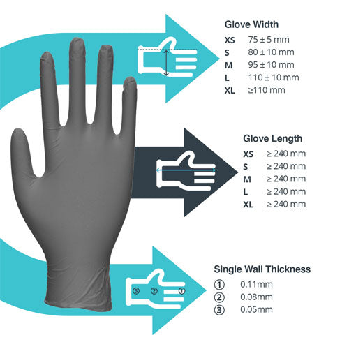 Black Nitrile Gloves – 10x100