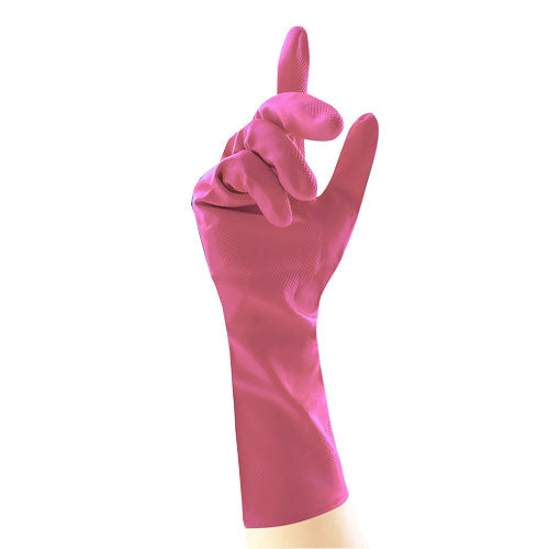 Pink Latex Household Gloves – 12x12