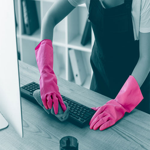 Pink Latex Household Safety Gloves – 12x12