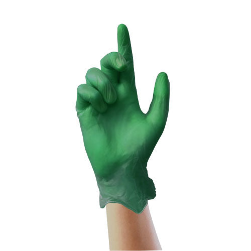 Green Vinyl Gloves – 10x100