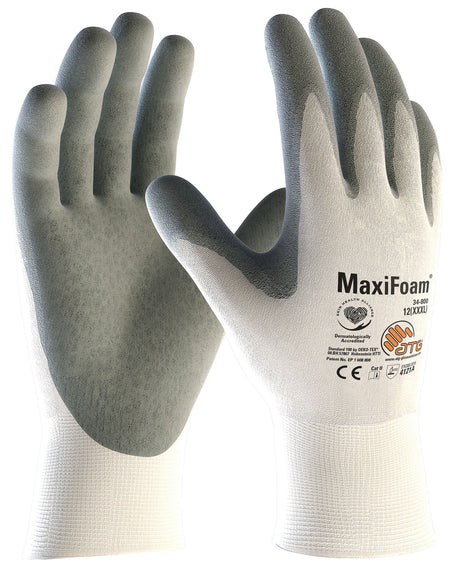 Ultra Light Weight Work Gloves with Nitrile Coating: MaxiFoam Premium 34-800 - Pack of 12 Pairs