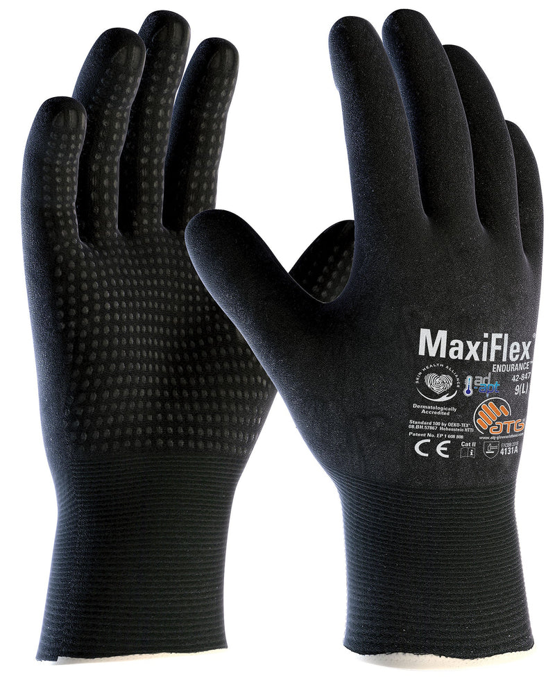 Gloves with Full Coating: MaxiFlex Endurance 42-847 - Pack of 12 Pairs