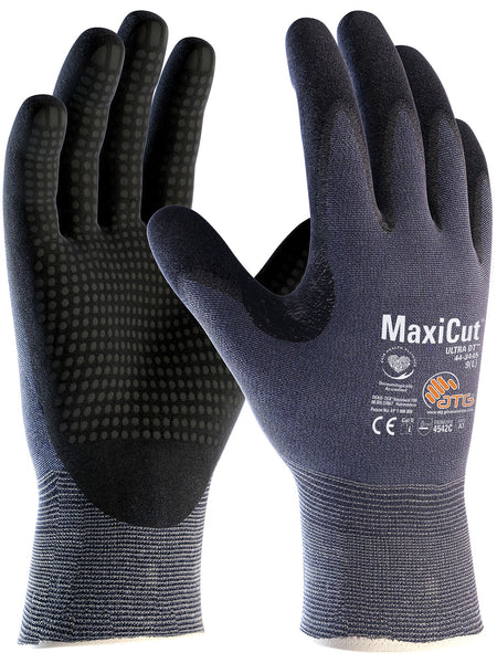 ATG MaxiCut Ultra DT Premium Gloves: Nitrile-Coated MicroFoam Grip, Cut-Resistant 44-3445 - Pack of 12 Pairs