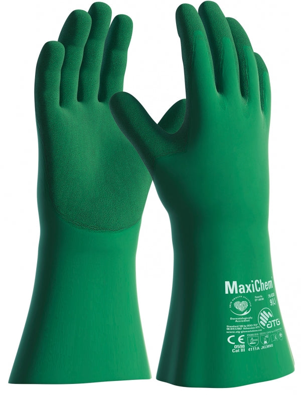 MaxiChem 76-830 Gloves: Providing Resistance Against Chemicals and Liquids - Pack of 12 Pairs