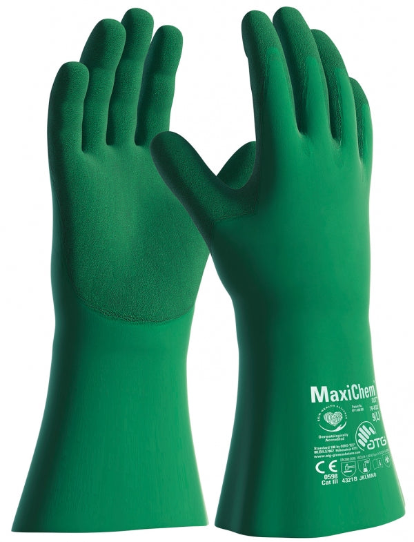 Non-Slip 14" Gloves with MaxiChem Cut and Nitrile Coating - 76-833-B - Pack of 12 Pairs
