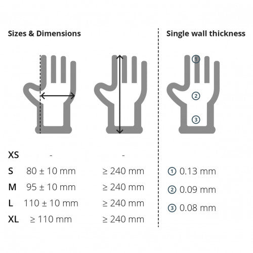Light Slate Gray PRO.TECT Black – Heavy Duty Nitrile Black Disposable Mechanic Gloves – Cases of 10 Boxes, 100 Gloves per Box