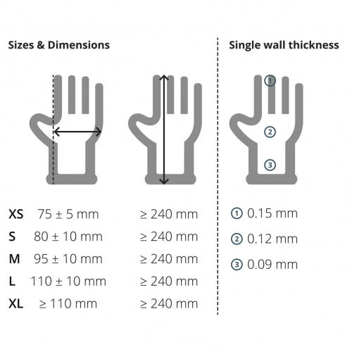 Light Slate Gray PRO.TECT Black HD – Black Nitrile Heavy Duty Gloves – Cases of 10 Boxes, 100 Gloves per Box